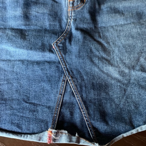 Frye & Co. womens denim mini skirt size 14 western beachy coastal cowgirl - Picture 9 of 14